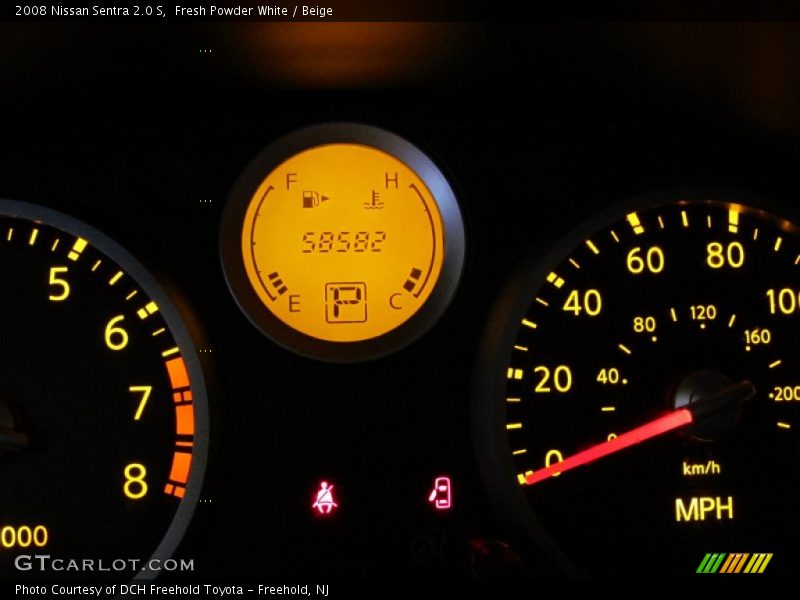 Fresh Powder White / Beige 2008 Nissan Sentra 2.0 S