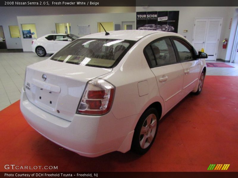 Fresh Powder White / Beige 2008 Nissan Sentra 2.0 S