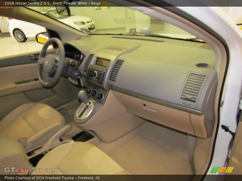 Fresh Powder White / Beige 2008 Nissan Sentra 2.0 S
