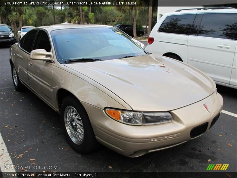 Champagne Beige Metallic / Dark Taupe 2000 Pontiac Grand Prix SE Sedan