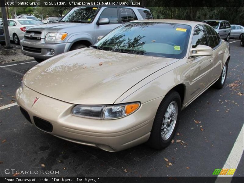 Champagne Beige Metallic / Dark Taupe 2000 Pontiac Grand Prix SE Sedan