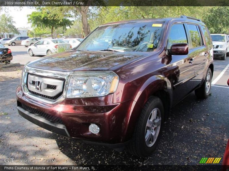 Dark Cherry Pearl / Gray 2009 Honda Pilot EX