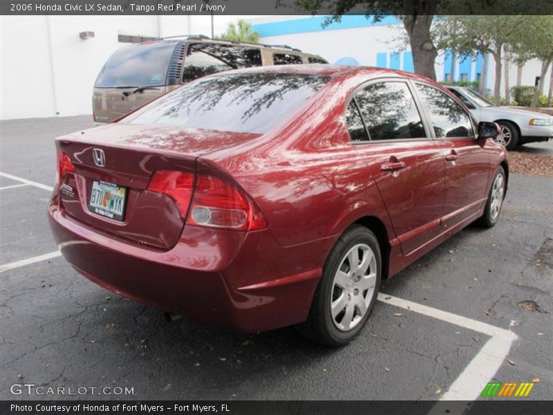 Tango Red Pearl / Ivory 2006 Honda Civic LX Sedan