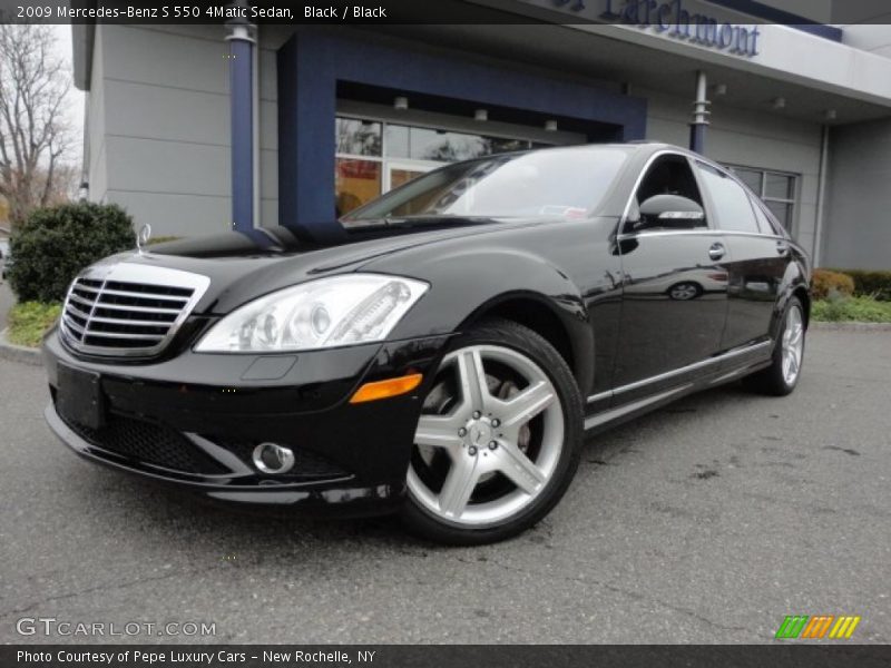 Black / Black 2009 Mercedes-Benz S 550 4Matic Sedan