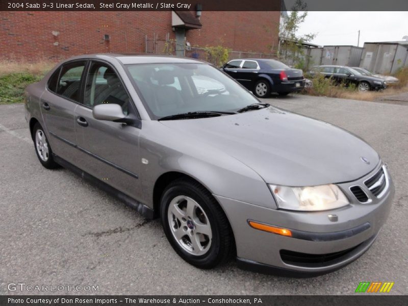 Steel Gray Metallic / Slate Gray 2004 Saab 9-3 Linear Sedan