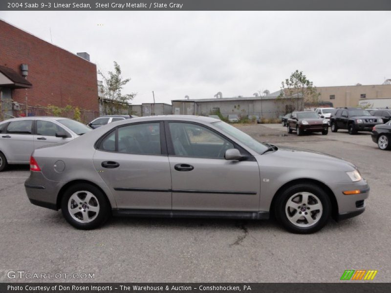 Steel Gray Metallic / Slate Gray 2004 Saab 9-3 Linear Sedan