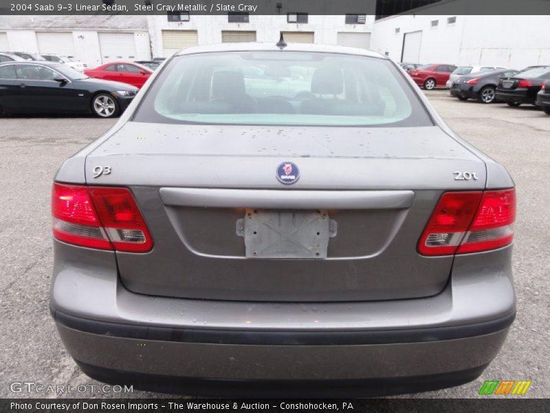 Steel Gray Metallic / Slate Gray 2004 Saab 9-3 Linear Sedan