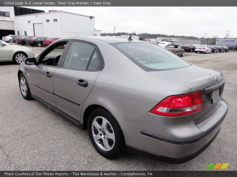 Steel Gray Metallic / Slate Gray 2004 Saab 9-3 Linear Sedan