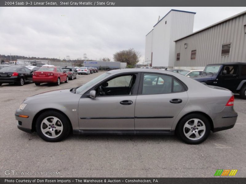 Steel Gray Metallic / Slate Gray 2004 Saab 9-3 Linear Sedan