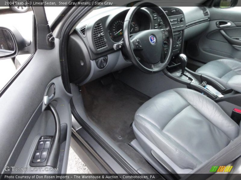 Steel Gray Metallic / Slate Gray 2004 Saab 9-3 Linear Sedan