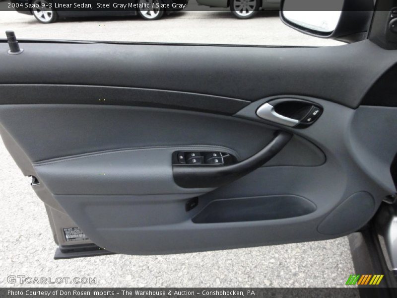 Steel Gray Metallic / Slate Gray 2004 Saab 9-3 Linear Sedan