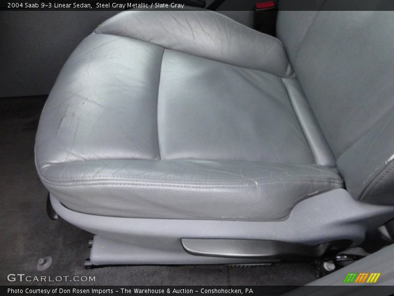Steel Gray Metallic / Slate Gray 2004 Saab 9-3 Linear Sedan