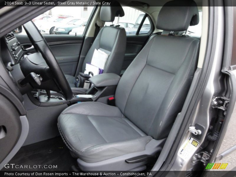 Steel Gray Metallic / Slate Gray 2004 Saab 9-3 Linear Sedan