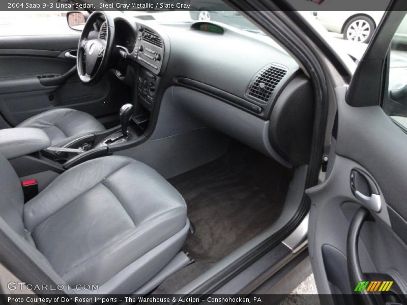 Steel Gray Metallic / Slate Gray 2004 Saab 9-3 Linear Sedan