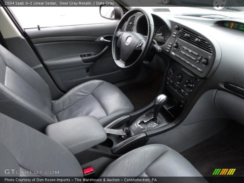Steel Gray Metallic / Slate Gray 2004 Saab 9-3 Linear Sedan