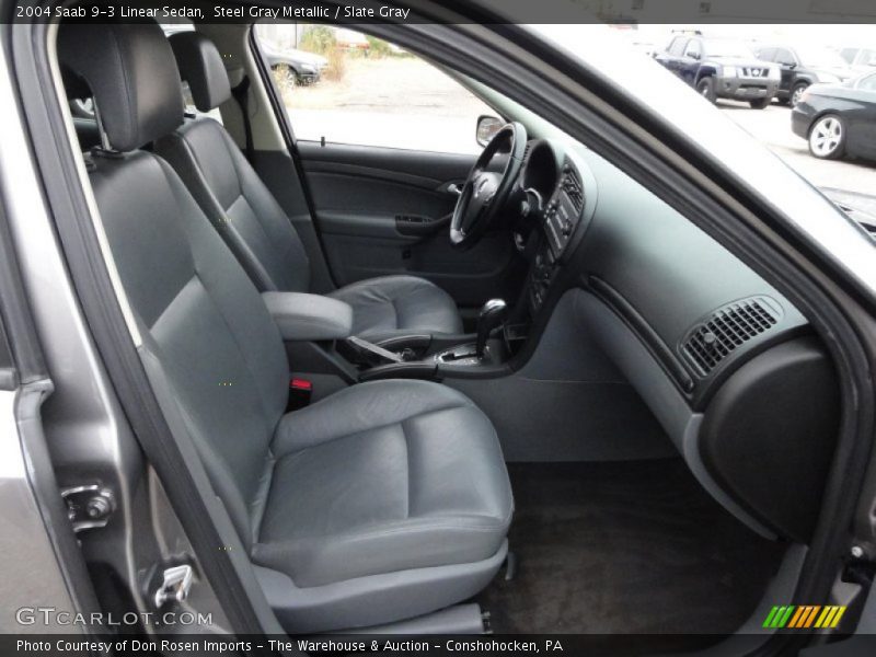 Steel Gray Metallic / Slate Gray 2004 Saab 9-3 Linear Sedan