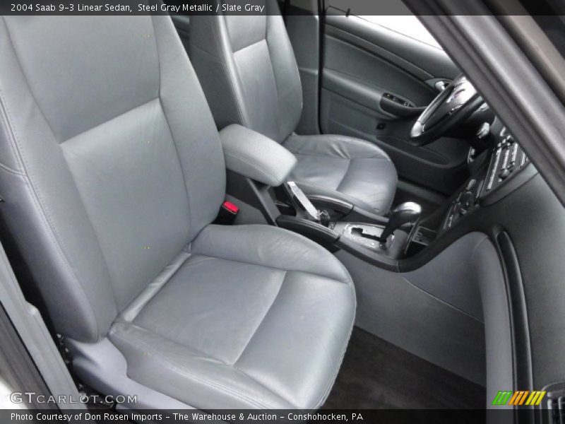 Steel Gray Metallic / Slate Gray 2004 Saab 9-3 Linear Sedan