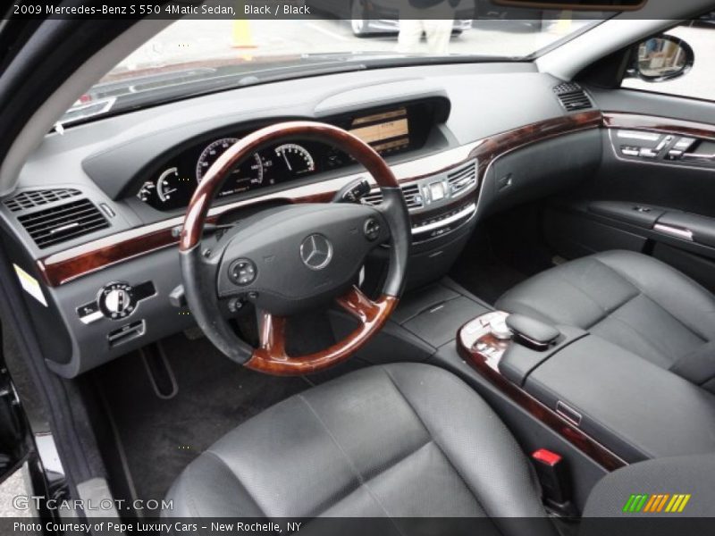 Black / Black 2009 Mercedes-Benz S 550 4Matic Sedan