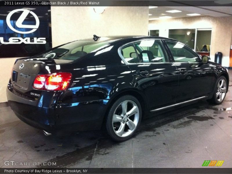 Obsidian Black / Black/Red Walnut 2011 Lexus GS 350