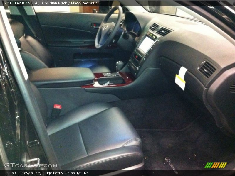 Obsidian Black / Black/Red Walnut 2011 Lexus GS 350