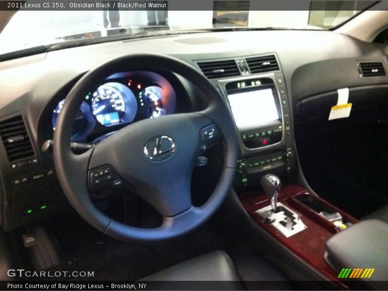 Obsidian Black / Black/Red Walnut 2011 Lexus GS 350