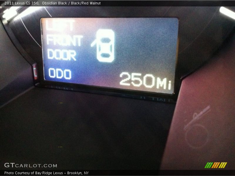 Obsidian Black / Black/Red Walnut 2011 Lexus GS 350