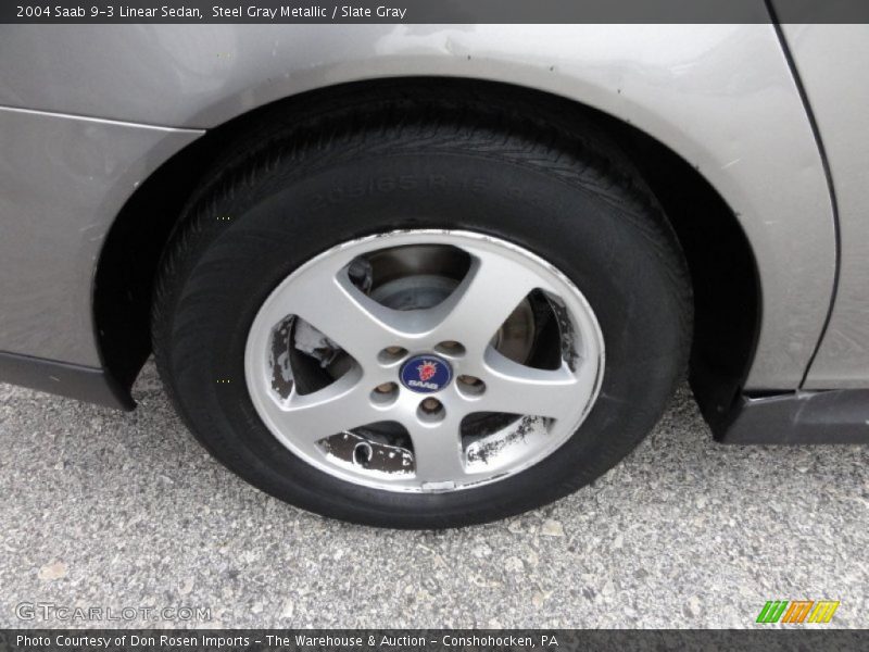 Steel Gray Metallic / Slate Gray 2004 Saab 9-3 Linear Sedan