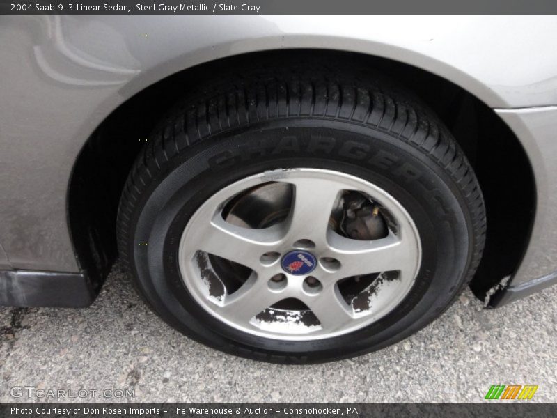 Steel Gray Metallic / Slate Gray 2004 Saab 9-3 Linear Sedan