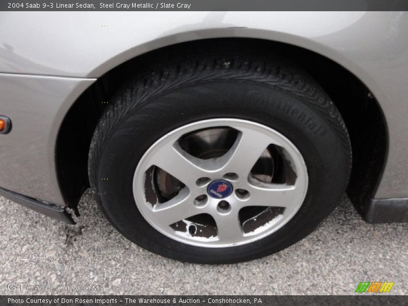 Steel Gray Metallic / Slate Gray 2004 Saab 9-3 Linear Sedan
