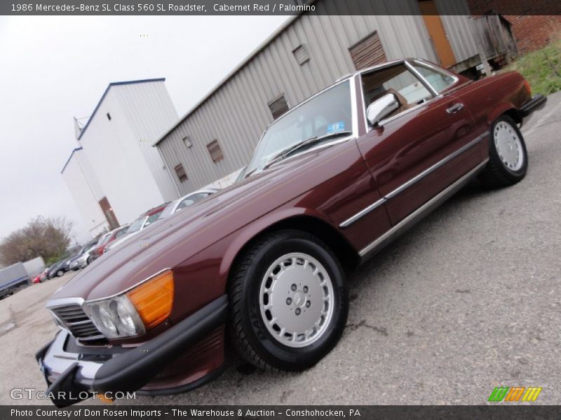  1986 SL Class 560 SL Roadster Cabernet Red