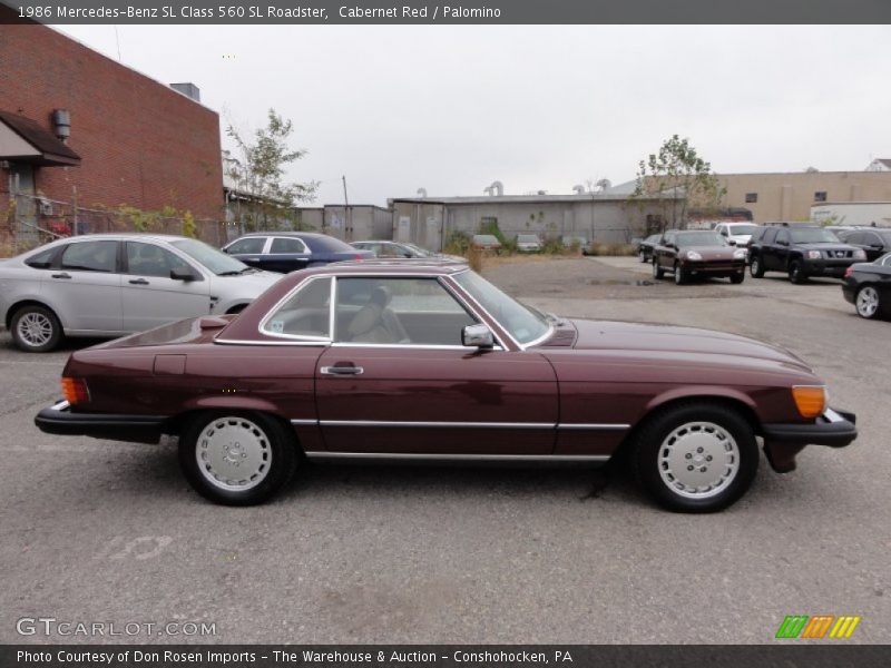  1986 SL Class 560 SL Roadster Cabernet Red