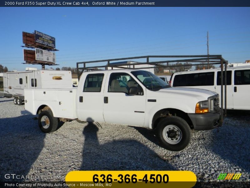 Oxford White / Medium Parchment 2000 Ford F350 Super Duty XL Crew Cab 4x4