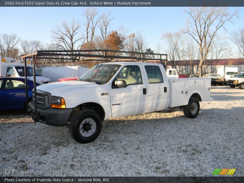 Oxford White / Medium Parchment 2000 Ford F350 Super Duty XL Crew Cab 4x4
