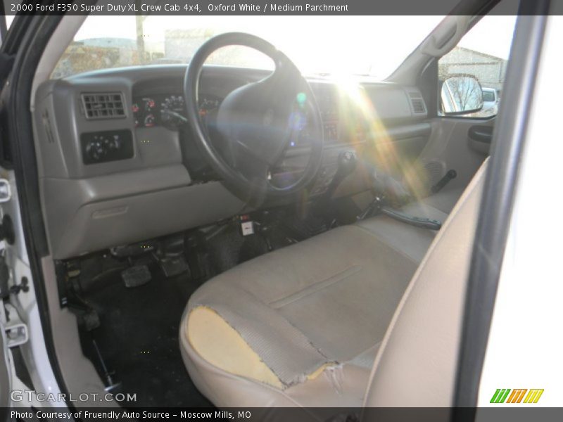 Oxford White / Medium Parchment 2000 Ford F350 Super Duty XL Crew Cab 4x4