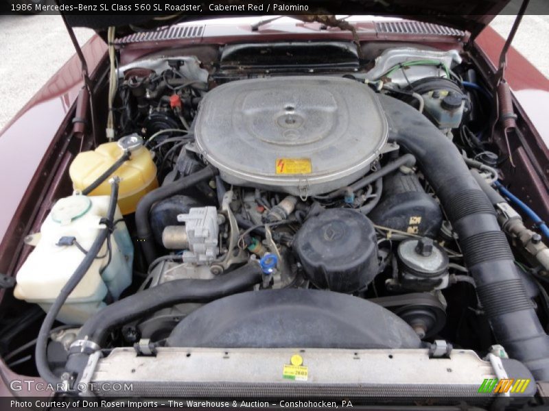  1986 SL Class 560 SL Roadster Engine - 5.6 Liter SOHC 16-Valve V8