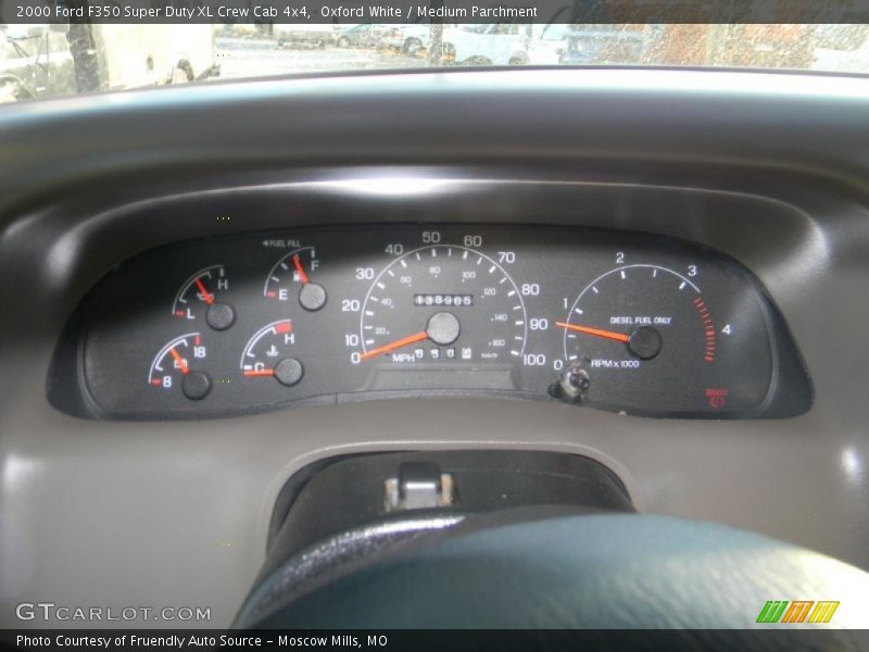 Oxford White / Medium Parchment 2000 Ford F350 Super Duty XL Crew Cab 4x4