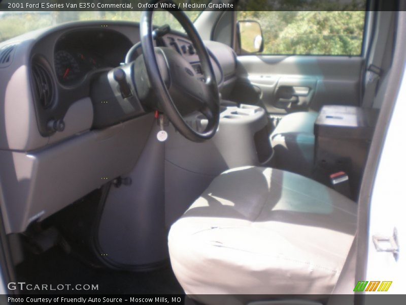 Oxford White / Medium Graphite 2001 Ford E Series Van E350 Commercial