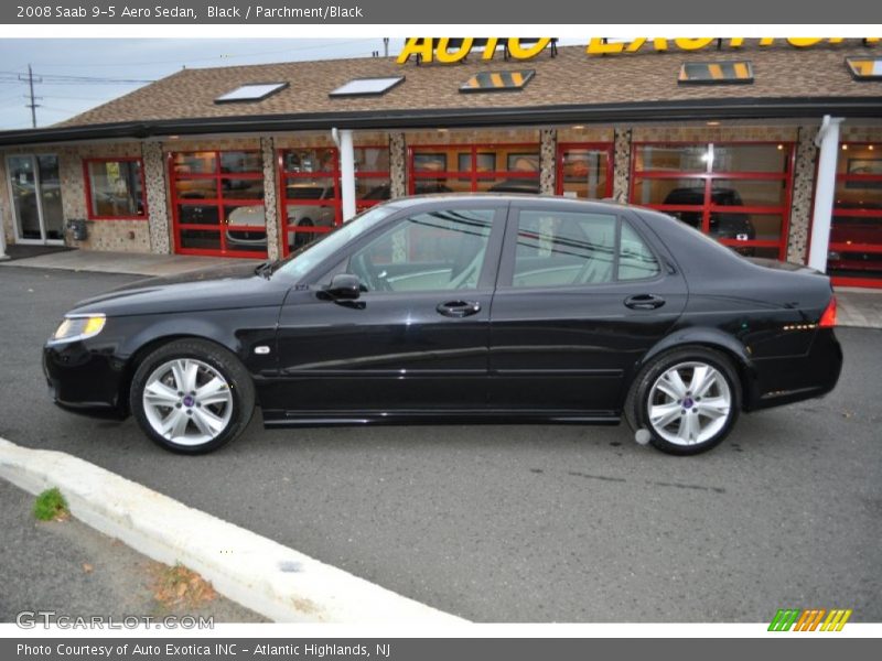 Black / Parchment/Black 2008 Saab 9-5 Aero Sedan