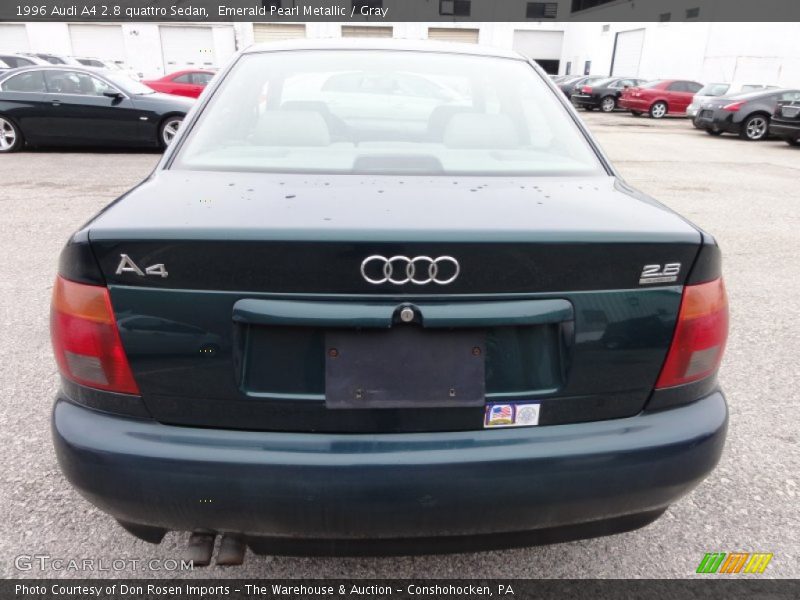 Emerald Pearl Metallic / Gray 1996 Audi A4 2.8 quattro Sedan