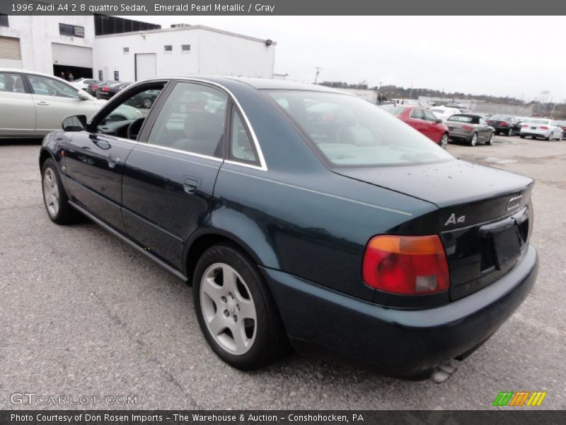 Emerald Pearl Metallic / Gray 1996 Audi A4 2.8 quattro Sedan