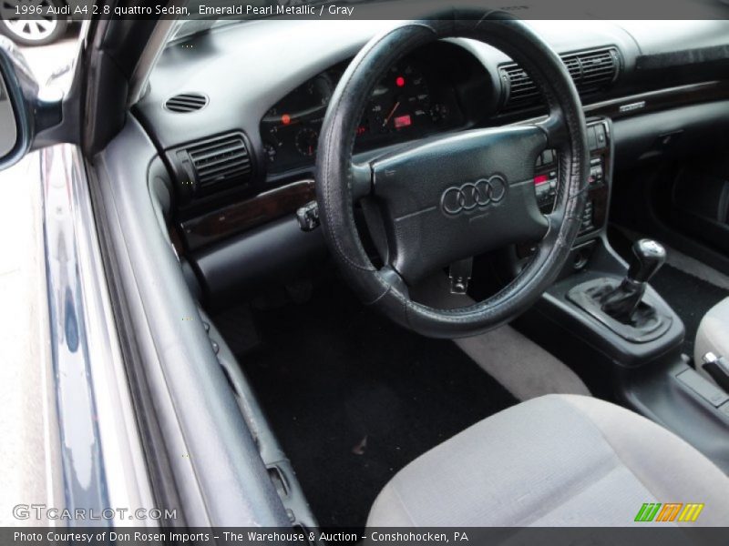 Emerald Pearl Metallic / Gray 1996 Audi A4 2.8 quattro Sedan