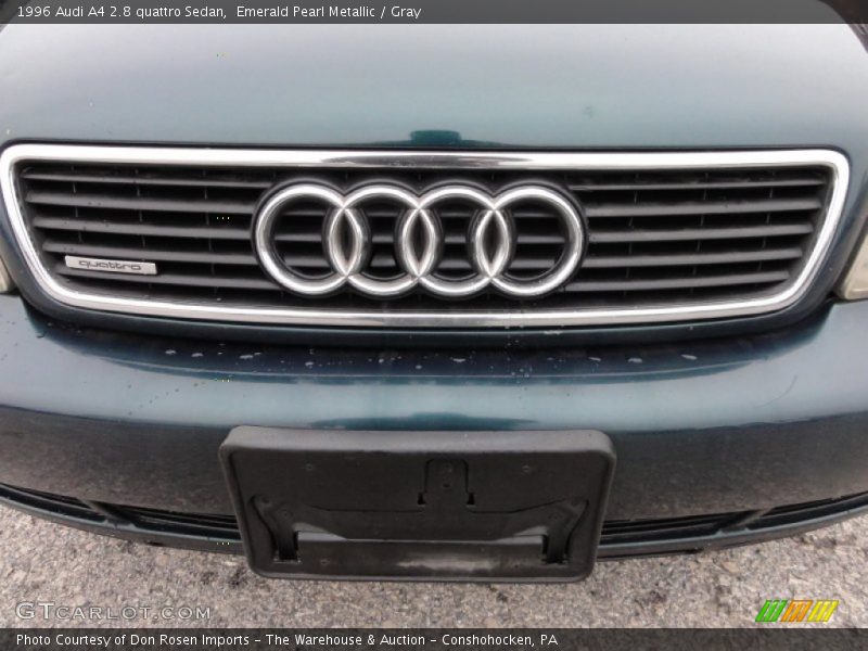 Emerald Pearl Metallic / Gray 1996 Audi A4 2.8 quattro Sedan