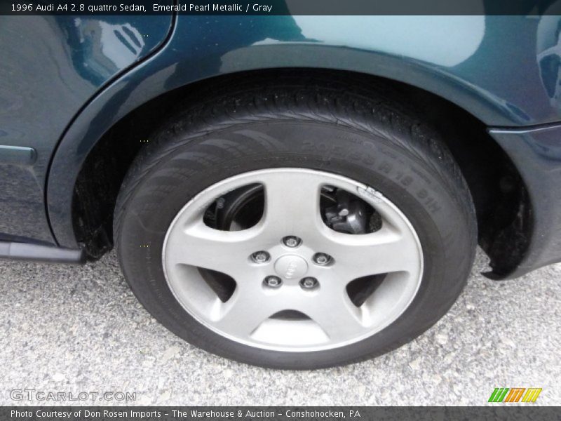Emerald Pearl Metallic / Gray 1996 Audi A4 2.8 quattro Sedan