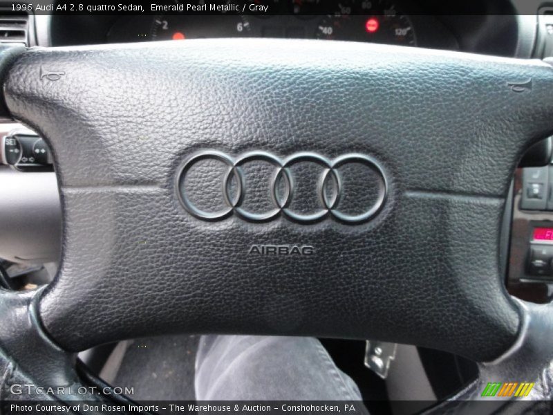 Emerald Pearl Metallic / Gray 1996 Audi A4 2.8 quattro Sedan