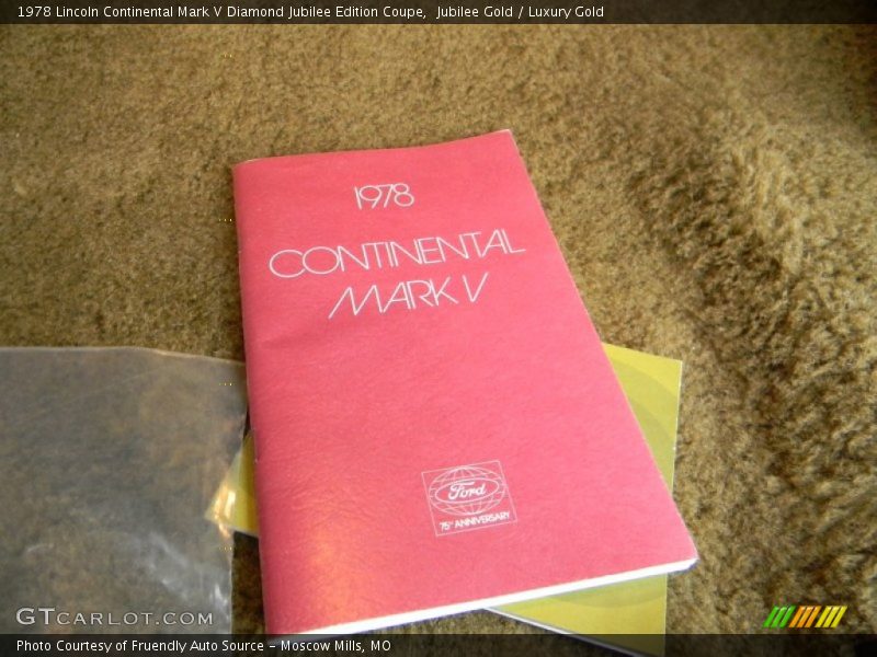 Books/Manuals of 1978 Continental Mark V Diamond Jubilee Edition Coupe