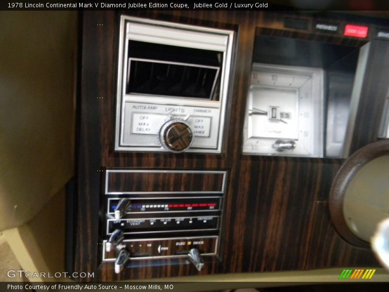 Controls of 1978 Continental Mark V Diamond Jubilee Edition Coupe