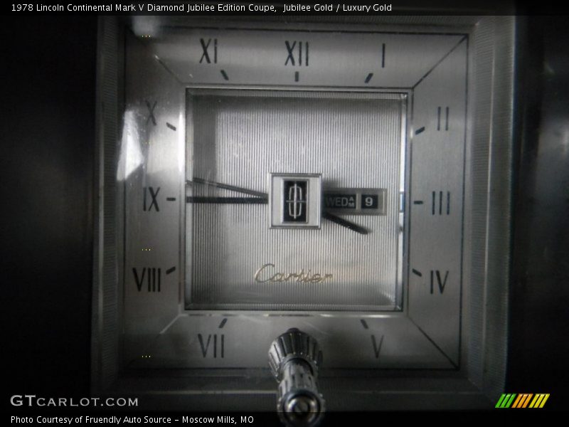 Cartier Clock - 1978 Lincoln Continental Mark V Diamond Jubilee Edition Coupe