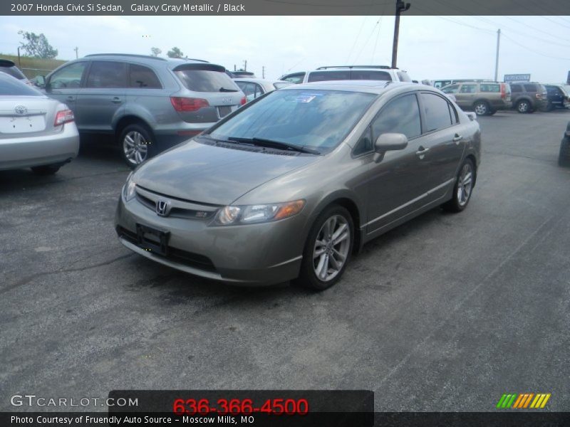Galaxy Gray Metallic / Black 2007 Honda Civic Si Sedan