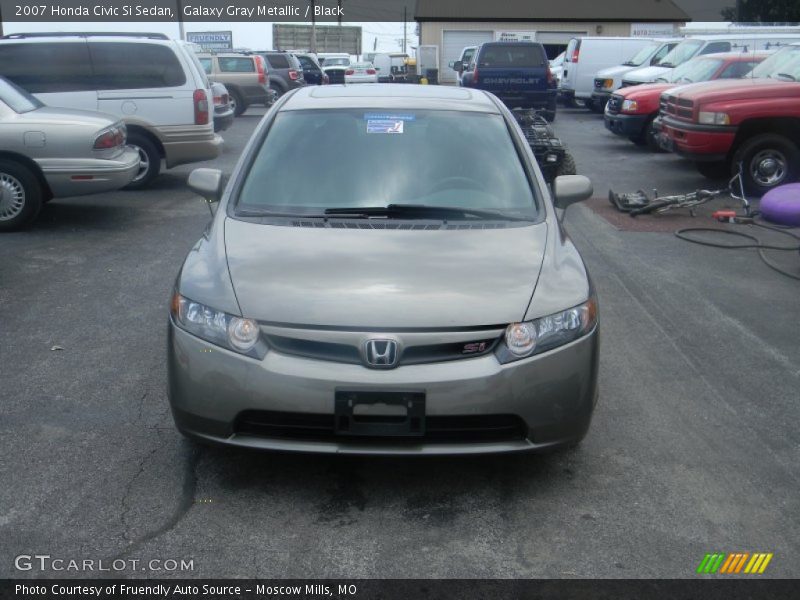 Galaxy Gray Metallic / Black 2007 Honda Civic Si Sedan