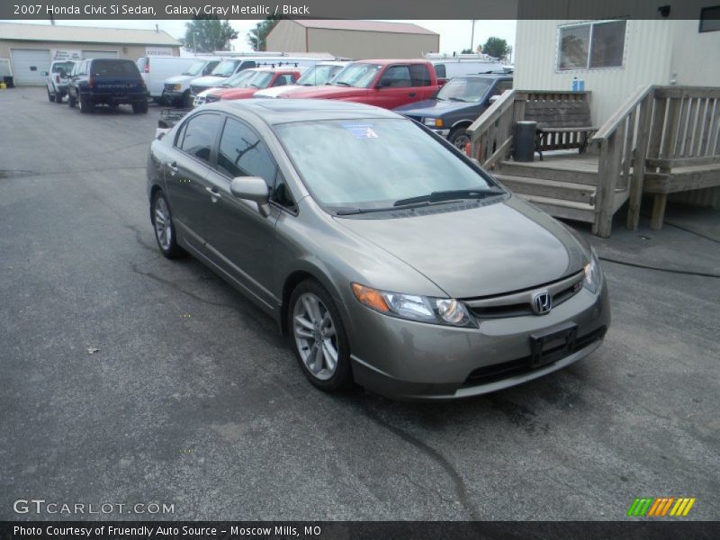 Galaxy Gray Metallic / Black 2007 Honda Civic Si Sedan